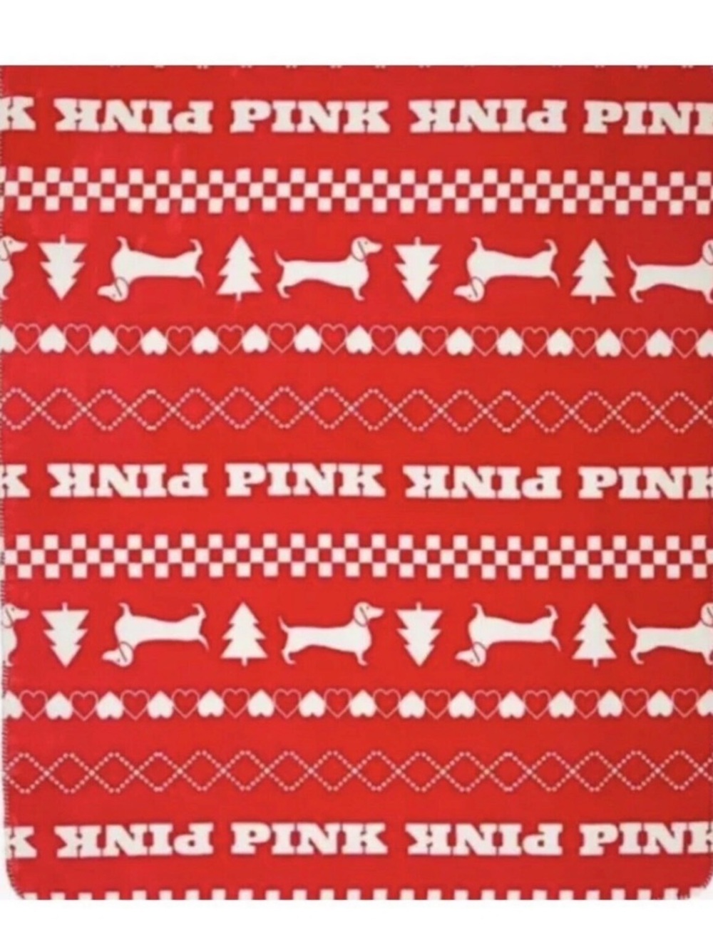 PINK Red Holiday Pattern Blanket